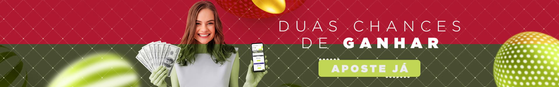 Duas chances de ganhar na dupla de pascoa