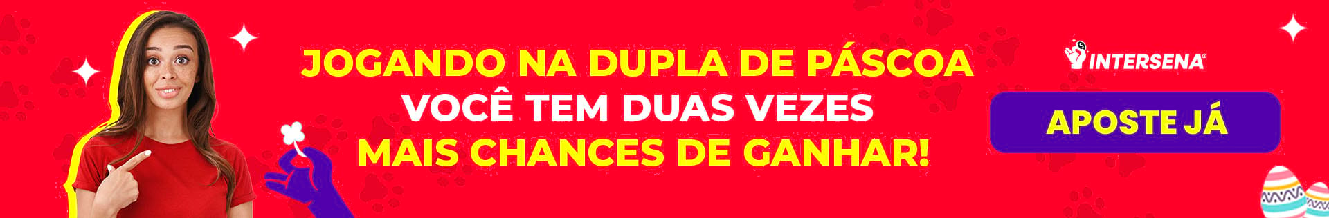 dupla de pascoa: duas vezes mais chances de vencer